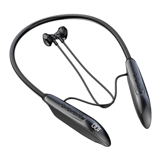 M518P Running Sports Long Standby Semi-In-Ear Neck-Hanging Digital Bluetooth Earphone(Black) - Neck-mounted Earphone by buy2fix | Online Shopping UK | buy2fix