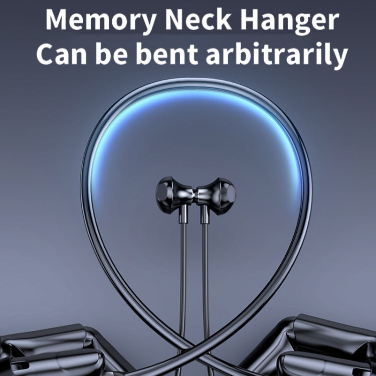 M518P Running Sports Long Standby Semi-In-Ear Neck-Hanging Digital Bluetooth Earphone(Silver) - Neck-mounted Earphone by buy2fix | Online Shopping UK | buy2fix