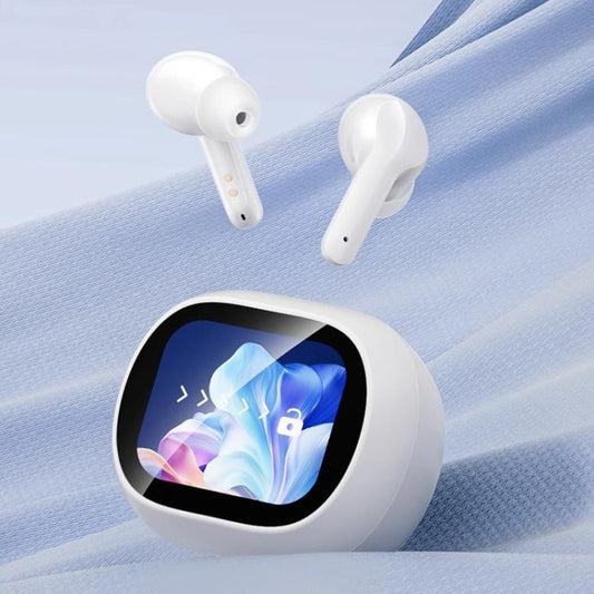 Smart Touch Color Screen Wireless Bluetooth Earphones(White) - Bluetooth Earphone by buy2fix | Online Shopping UK | buy2fix