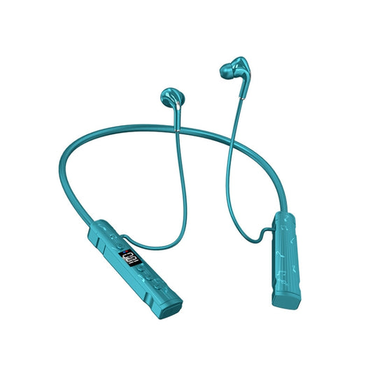 M226 Neck-Hanging In-Ear Pentatone Wired Sports Digital Display Bluetooth Earphone(Green) - Neck-mounted Earphone by buy2fix | Online Shopping UK | buy2fix