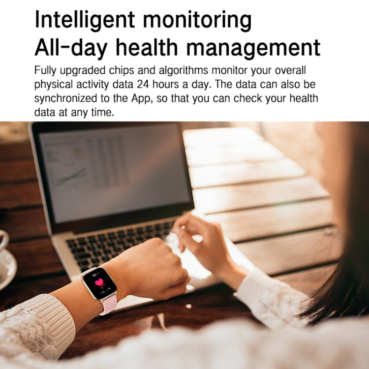 Blood Oxygen / Sleep / Heart Rate Health Monitoring Smart Watch Square Sports Watch(Black) by buy2fix