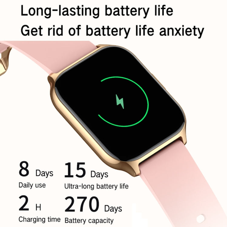 Blood Oxygen / Sleep / Heart Rate Health Monitoring Smart Watch Square Sports Watch(Black) by buy2fix