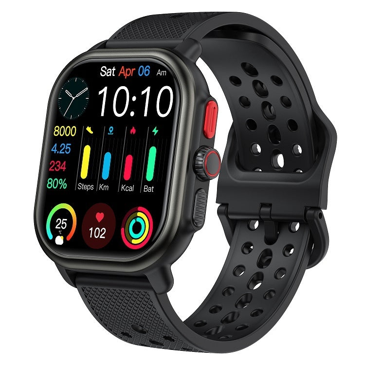 Sports Smart Watch 2.06 Inch Ultra HD AMOLED Screen Bluetooth Talking Watch(Black) by buy2fix