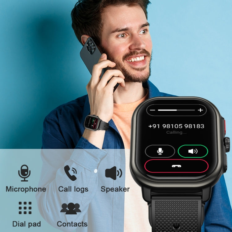 Sports Smart Watch 2.06 Inch Ultra HD AMOLED Screen Bluetooth Talking Watch(White) by buy2fix