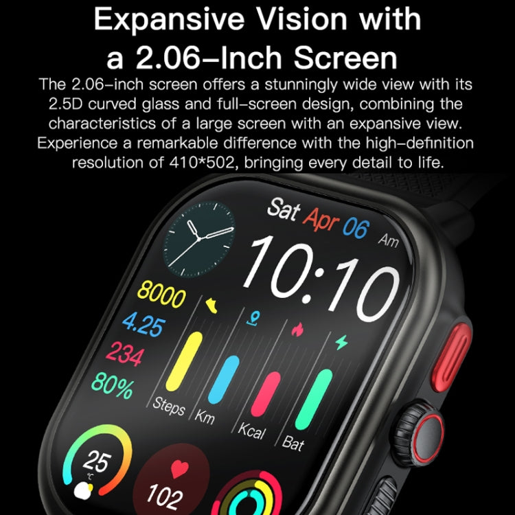 Sports Smart Watch 2.06 Inch Ultra HD AMOLED Screen Bluetooth Talking Watch(White) by buy2fix