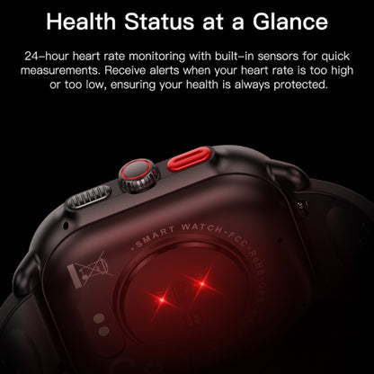 Sports Smart Watch 2.06 Inch Ultra HD AMOLED Screen Bluetooth Talking Watch(Black) by buy2fix