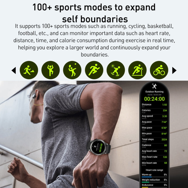 Outdoor Sports Smart Watch 1.43 Inch Ultra HD AMOLED Screen Bluetooth Talking Watch(Orange) by buy2fix