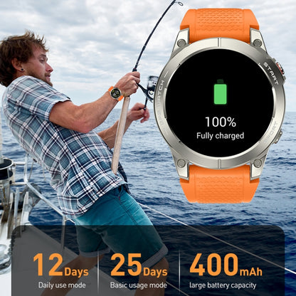 Outdoor Sports Smart Watch 1.43 Inch Ultra HD AMOLED Screen Bluetooth Talking Watch(Orange) by buy2fix
