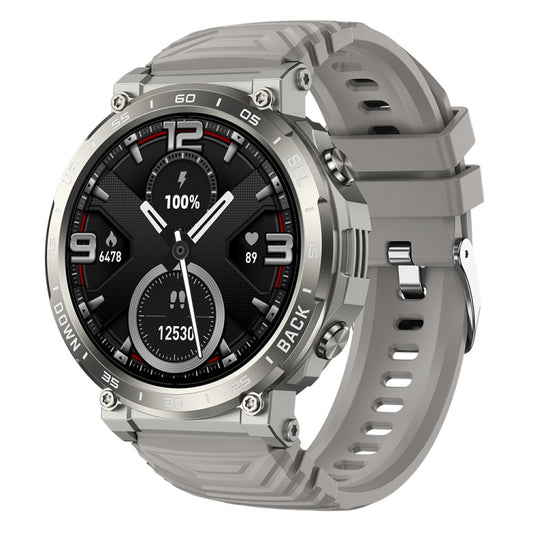 Bluetooth Talk Outdoor Pedometer Exercise Heart Rate Sleep Monitoring Smart Watch(Silver) by buy2fix