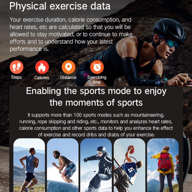 Bluetooth Talk Outdoor Pedometer Exercise Heart Rate Sleep Monitoring Smart Watch(Black) by buy2fix