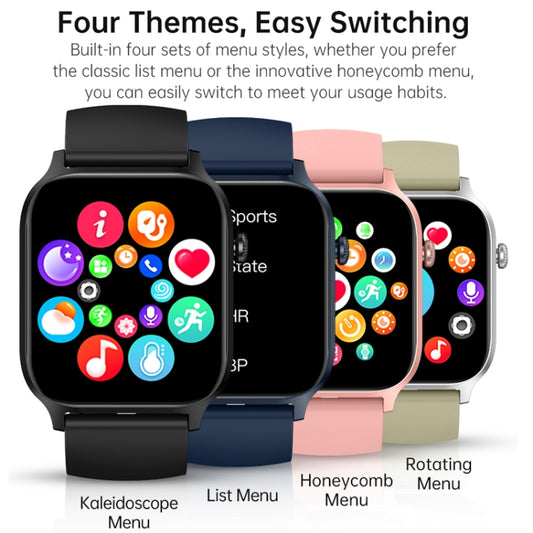 Bluetooth Talk HD Large Screen Heart Rate Oxygen Monitoring Multi-Sport Mode Smart Watch(Black) by buy2fix