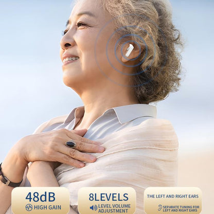 64-Channel Bluetooth Hearing Aid With Digital Charging Compartment(Skin Color) - Hearing Aids by buy2fix | Online Shopping UK | buy2fix