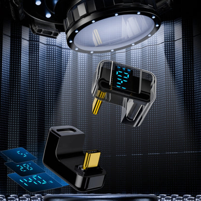 Type-C Digital Display U Type Adaptor 180 Degree Elbow 140W 4.0 Adaptor(Light Black) by buy2fix