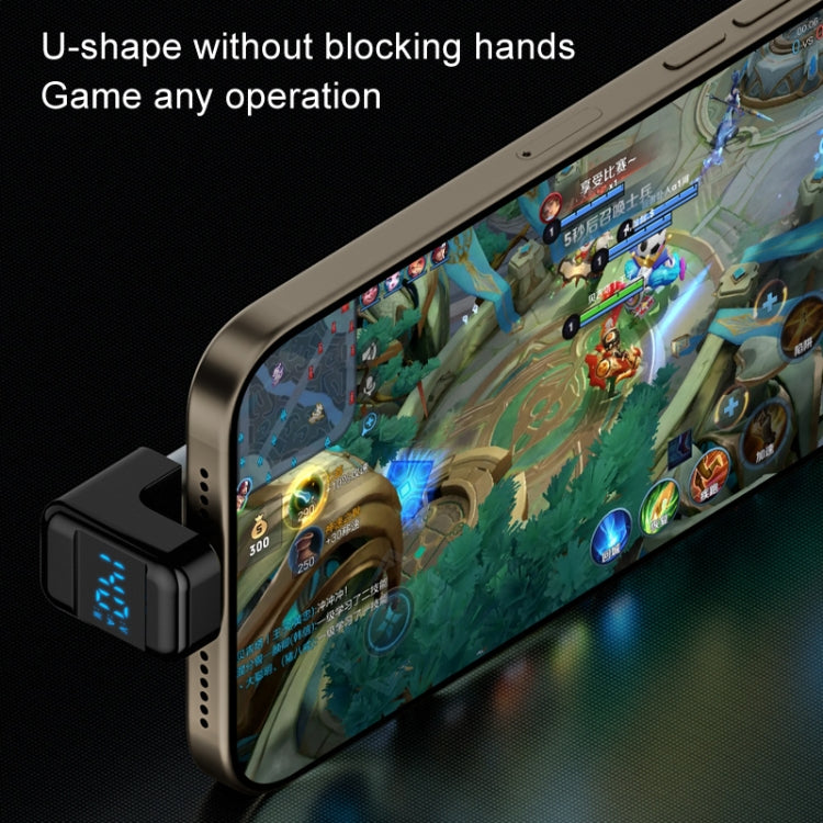 Type-C Digital Display U Type Adaptor 180 Degree Elbow 140W 4.0 Adaptor(Black) by buy2fix