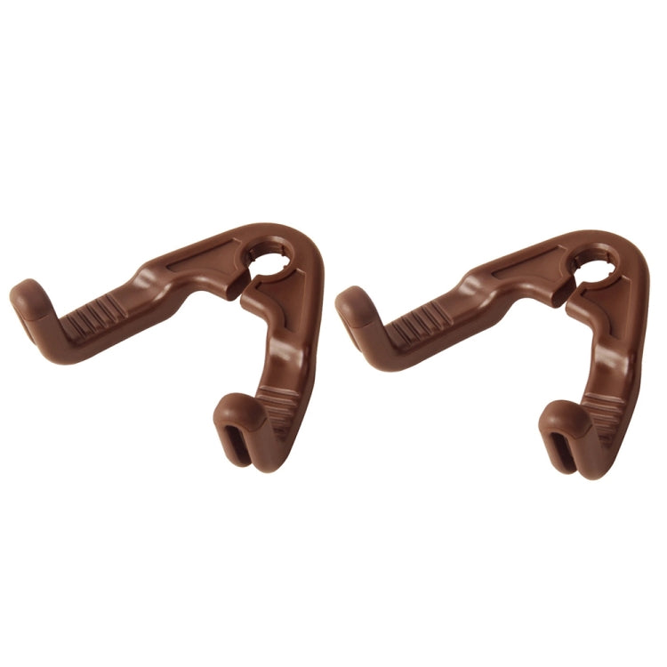 1pair Hidden Car Headrest Storage Hooks Car Seat Hook(Brown) by buy2fix