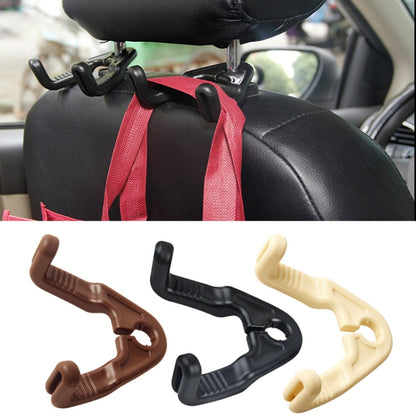 1pair Hidden Car Headrest Storage Hooks Car Seat Hook(Beige) by buy2fix