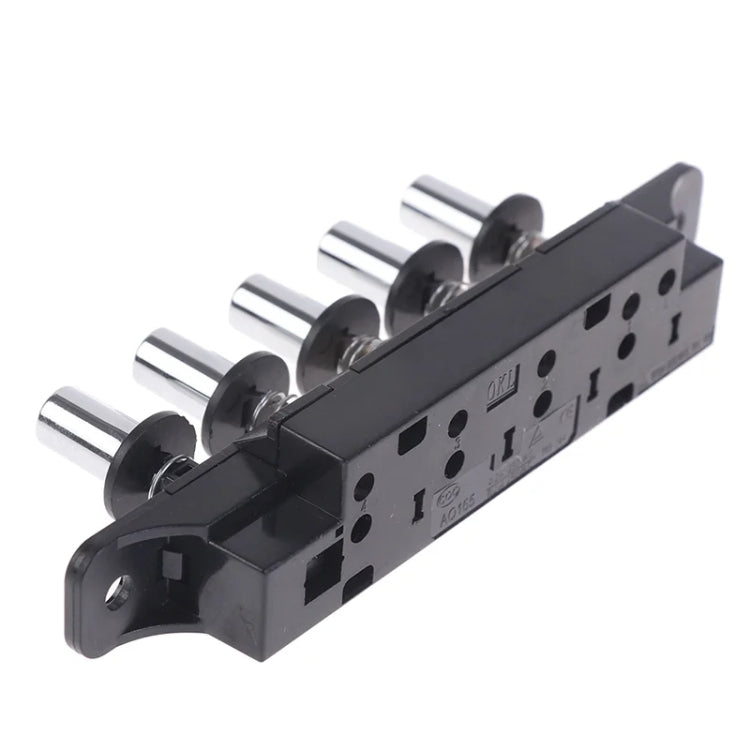 Five-position Plug-in Button Switch Range Hood Piano-key Switch(Silver) by buy2fix