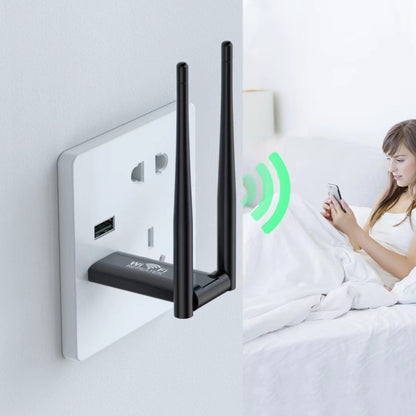 USB Powered WiFi Signal Amplifier Through Wall Wireless Router Extension(Black) by buy2fix