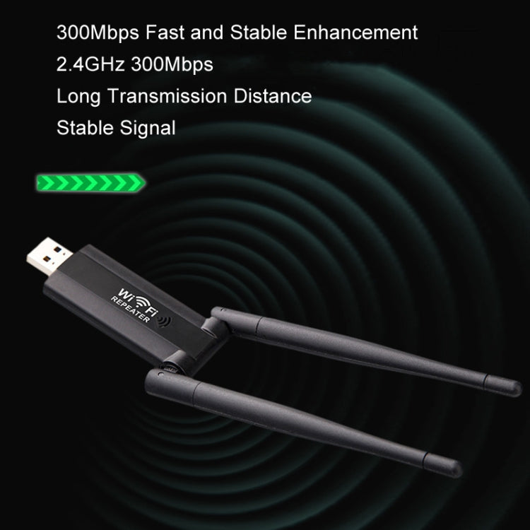 USB Powered WiFi Signal Amplifier Through Wall Wireless Router Extension(Black) by buy2fix