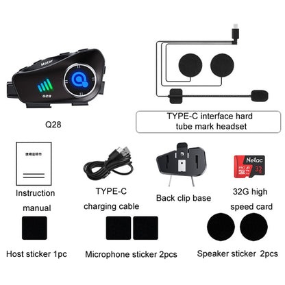 KUQIBAO Q28 Motorcycle Riding Helmet Bluetooth-compatible Headset Recorder(Hard Microphone) - Motorcycle Walkie Talkie by KUQIBAO | Online Shopping UK | buy2fix