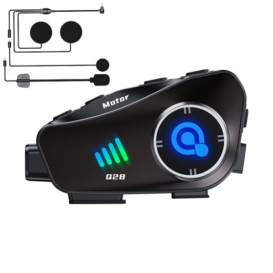 KUQIBAO Q28 Motorcycle Riding Helmet Bluetooth-compatible Headset Recorder(2 In 1 Microphone) - Motorcycle Walkie Talkie by KUQIBAO | Online Shopping UK | buy2fix