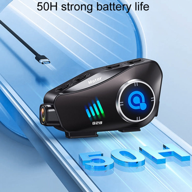 KUQIBAO Q28 Motorcycle Riding Helmet Bluetooth-compatible Headset Recorder(Soft Microphone) - Motorcycle Walkie Talkie by KUQIBAO | Online Shopping UK | buy2fix