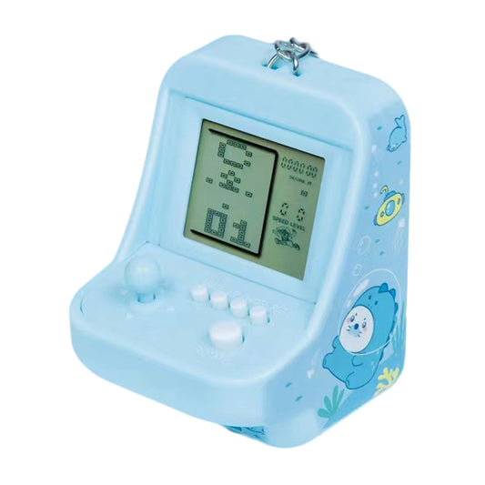 Child Portable Arcade Game Machine Keychain Pendant Mini Building Block Game Toy Gift(Blue) - Pocket Console by buy2fix | Online Shopping UK | buy2fix