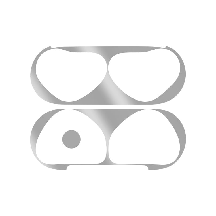 For Apple AirPods 4 Metal Sticker Case(White) - Protective Sticker by buy2fix | Online Shopping UK | buy2fix