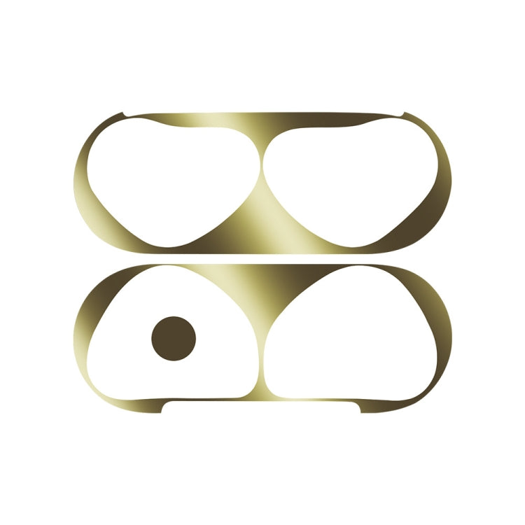 For Apple AirPods 4 Metal Sticker Case(Gold) - Protective Sticker by buy2fix | Online Shopping UK | buy2fix