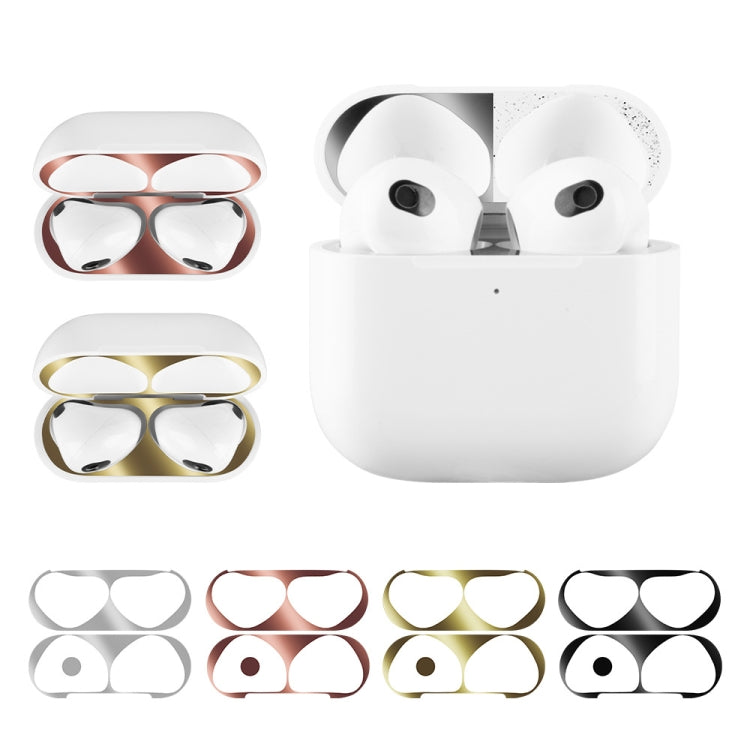 For Apple AirPods 4 Metal Sticker Case(Silver) - Protective Sticker by buy2fix | Online Shopping UK | buy2fix