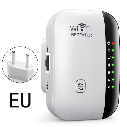 300Mbps Wireless WIFI Repeater 2.4G Route Signal Amplifier 7 Lights Version, Spec: EU Plug by buy2fix