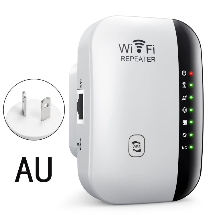 300Mbps Wireless WIFI Repeater 2.4G Route Signal Amplifier 7 Lights Version, Spec: AU Plug by buy2fix
