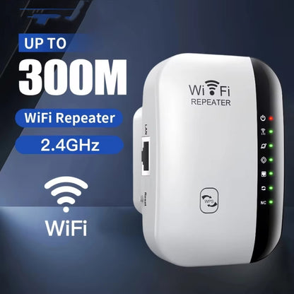 300Mbps Wireless WIFI Repeater 2.4G Route Signal Amplifier 7 Lights Version, Spec: AU Plug by buy2fix