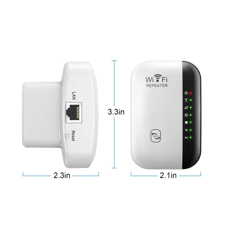 300Mbps Wireless WIFI Repeater 2.4G Route Signal Amplifier 7 Lights Version, Spec: AU Plug by buy2fix