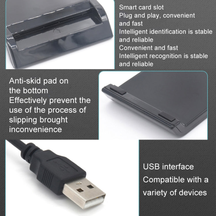 USB 2.0 IC Card / Bank Card / ID Card / SD Card Smart Reader(No Disc) by buy2fix