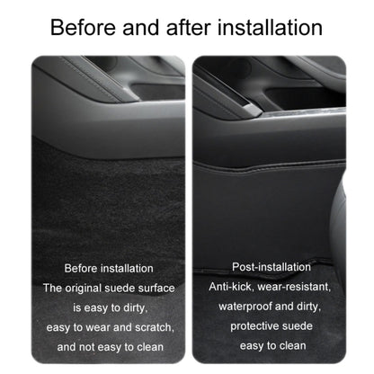 For Tesla Center Console Side Anti-kick Protective Pad, Style: For 2024 Model 3 Rear Row TPE by buy2fix