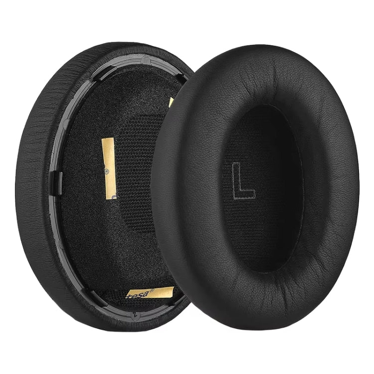 1pair For BOSE QC Ultra Headphone Leather Sponge Cover Earmuffs, Color: Black Lambskin by buy2fix