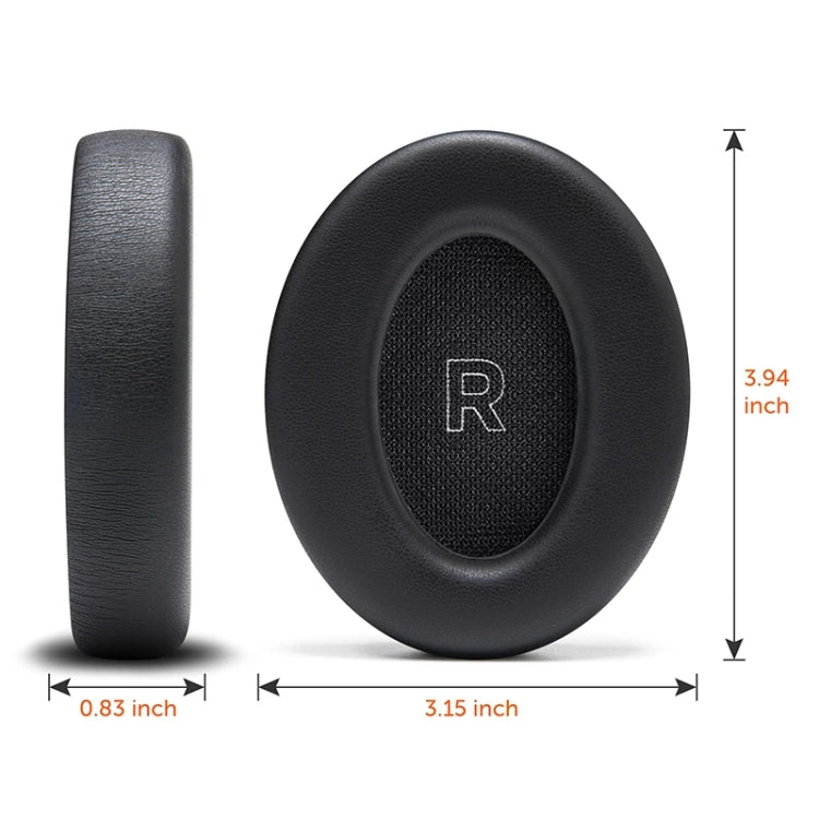 1pair For BOSE QC Ultra Headphone Leather Sponge Cover Earmuffs, Color: Black Lambskin by buy2fix