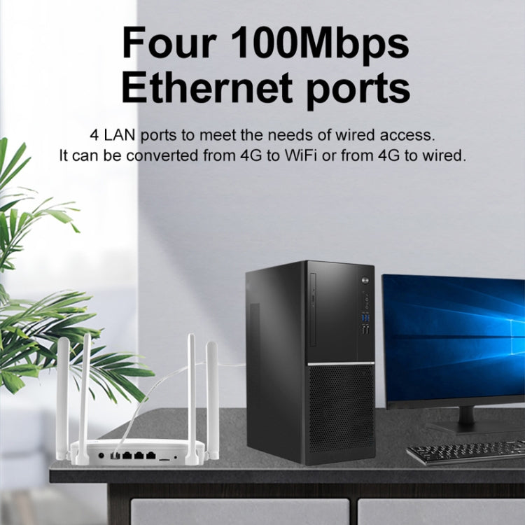 4G CPE Wireless Plug-In Router WiFi 6 Network Hotspot, EU Plug(White) by buy2fix