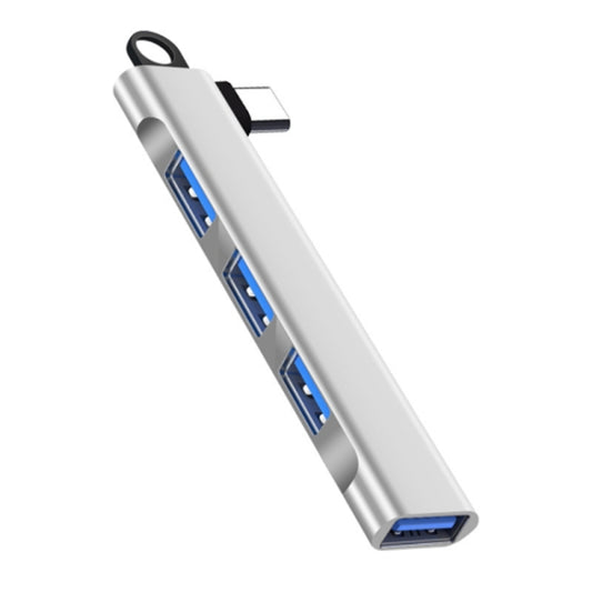 Side Plug Wireless Docking Station 4 In 1 Multifunctional Computer Cable Hubs, Port: Type-C 3.0 Silver by buy2fix