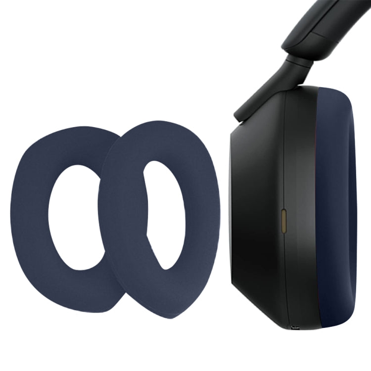 1pair For Sony WH-1000XM5 Headphone Leather Sponge Cover Earmuffs(Dark Blue) by buy2fix