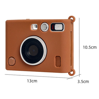For Fujifilm Instax Mini EVO Wear-Resistant Soft Shell Protective Case, Color: Brown - Protective Case by buy2fix | Online Shopping UK | buy2fix