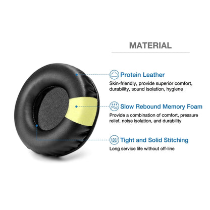 1pair Headphone Leather Sponge Cover Earmuffs For Pioneer HDJ-X5 / HDJ-X7 / HDJ-X10(Black) by buy2fix