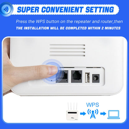 For European / Asian / African 4G CPE WiFi6 Plug-in Wireless Router Dual Port Wireless Hotspot, EU Plug(White) by buy2fix