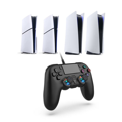 For PS5 / PS5 Slim / PC Wired Controller with Macro Programming Six-axis Gyro - Gamepads by buy2fix | Online Shopping UK | buy2fix