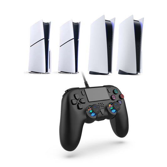 For PS5 / PS5 Slim / PC Wired Controller with Macro Programming Six-axis Gyro - Gamepads by buy2fix | Online Shopping UK | buy2fix