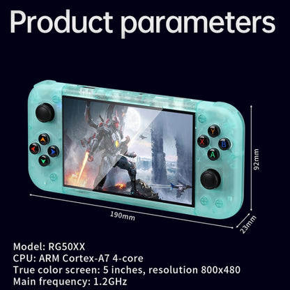 RG50XX 5-Inch Retro Handheld Game Console Linux System Built In 15000+ Games(Black) - Pocket Console by buy2fix | Online Shopping UK | buy2fix