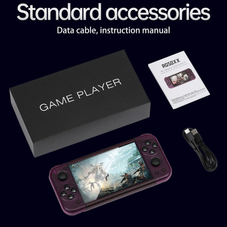RG50XX 5-Inch Retro Handheld Game Console Linux System Built In 15000+ Games(Black) - Pocket Console by buy2fix | Online Shopping UK | buy2fix