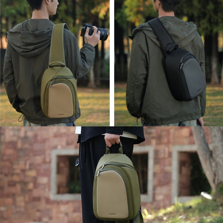 Cwatcun D148 Medium Casual Camera Bag Shoulder Crossbody Daily Photography Bag, Color: Black - Strap Satchel by Cwatcun | Online Shopping UK | buy2fix
