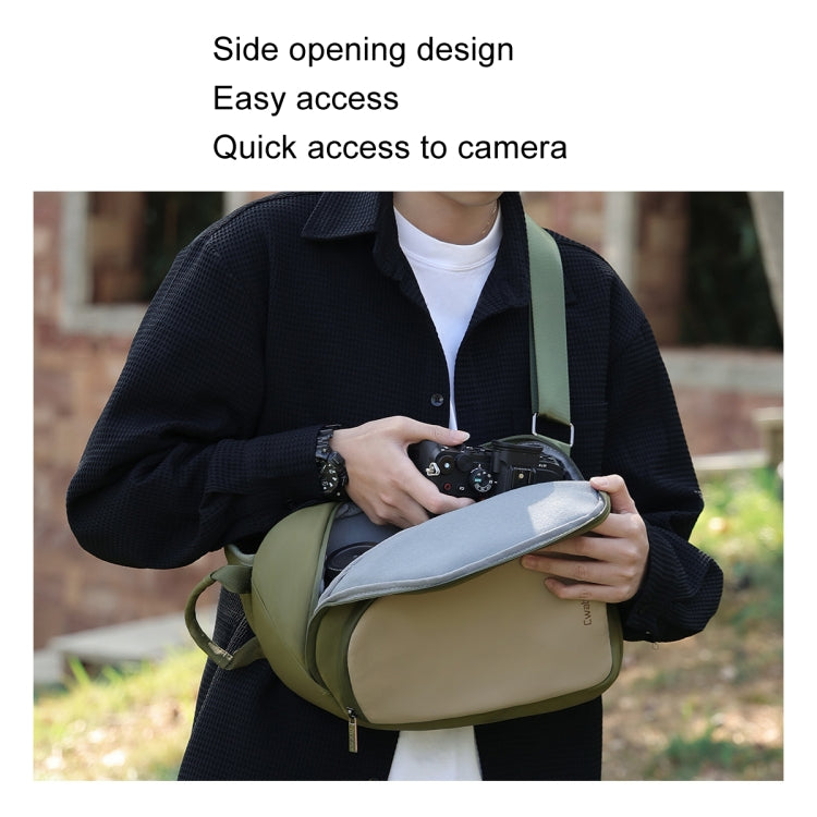 Cwatcun D148 Medium Casual Camera Bag Shoulder Crossbody Daily Photography Bag, Color: Army Green - Strap Satchel by Cwatcun | Online Shopping UK | buy2fix